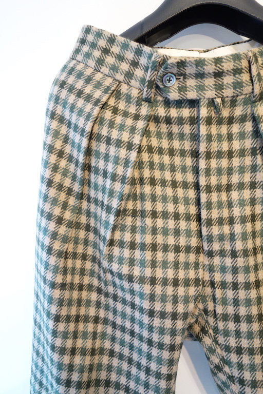 NEAT』”TAPERED PANTS” (FOX BROTHERS Wool Block Check) ｜ 福岡市 