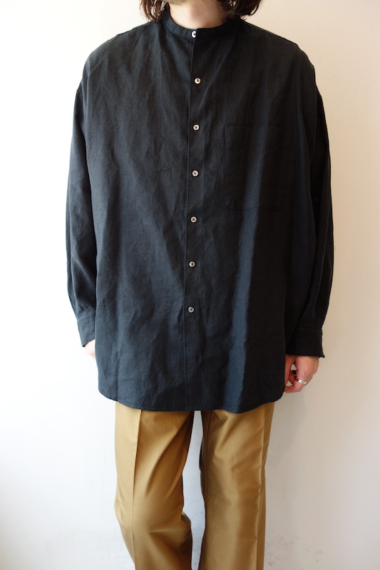 Graphpaper』”Linen L/S Oversized Band Collar Shirt” ｜ 福岡市今泉 
