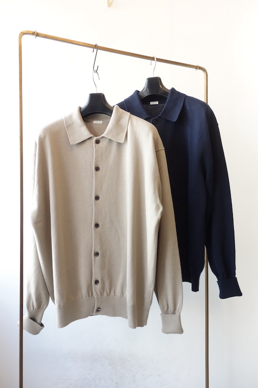 A.PRESSE』”Cotton Knit Polo Collar Cardigan” ｜ 福岡市今泉の